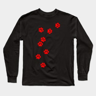 Dog paws pattern Long Sleeve T-Shirt